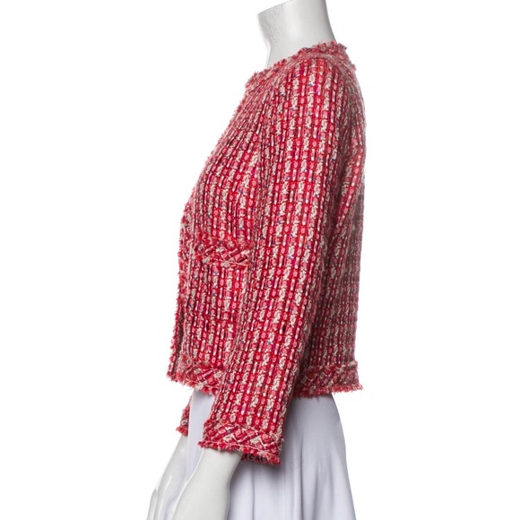 Vintage Carolina Herrera tweed jacked size 4 - Picture 2 of 9